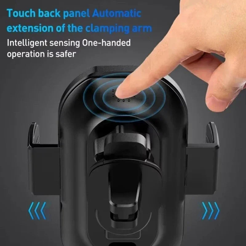 15W Car Wireless Charger Fast Wireless Charging Auto Bracket for iPhone 16 15 14 Pro Max Xs XR Samsung S24 S23 XiaoMi Huawei
